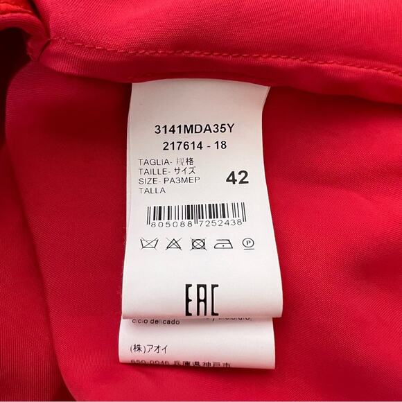 NWT MSGM ruffled asymmetric wrap dress ruffle sz 42 - Picture 7 of 12